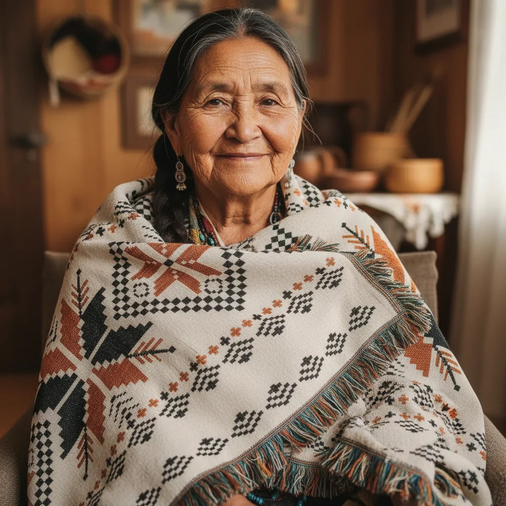 BlueFeather Woven Tapestry Blanket