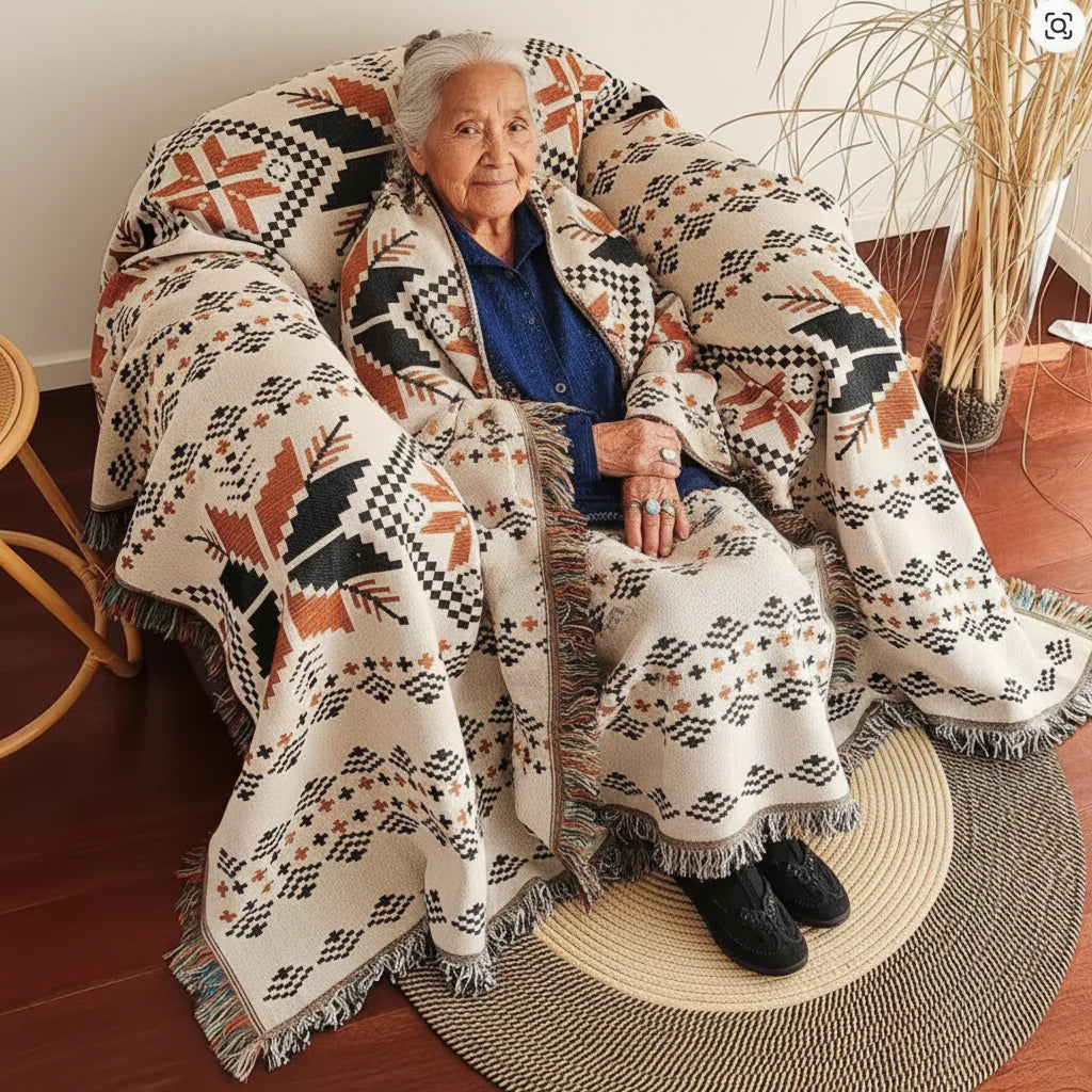 BlueFeather Woven Tapestry Blanket