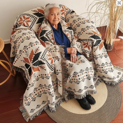 BlueFeather Woven Tapestry Blanket